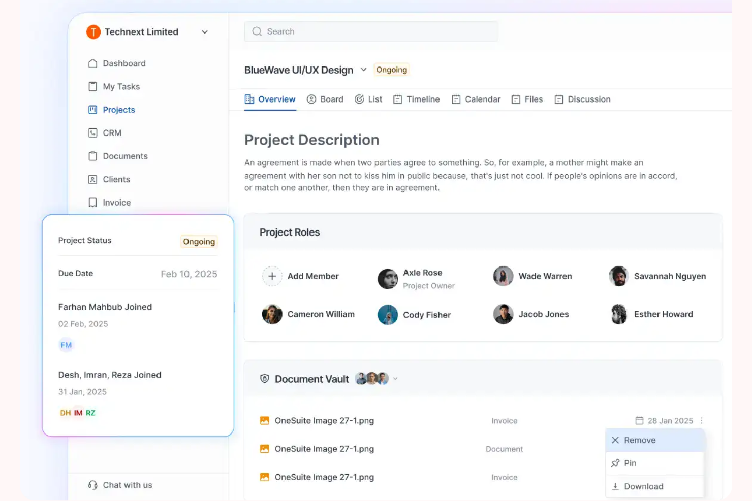 Onesuite screenshot - Las 10 mejores alternativas a Bonsai analizadas en 2026