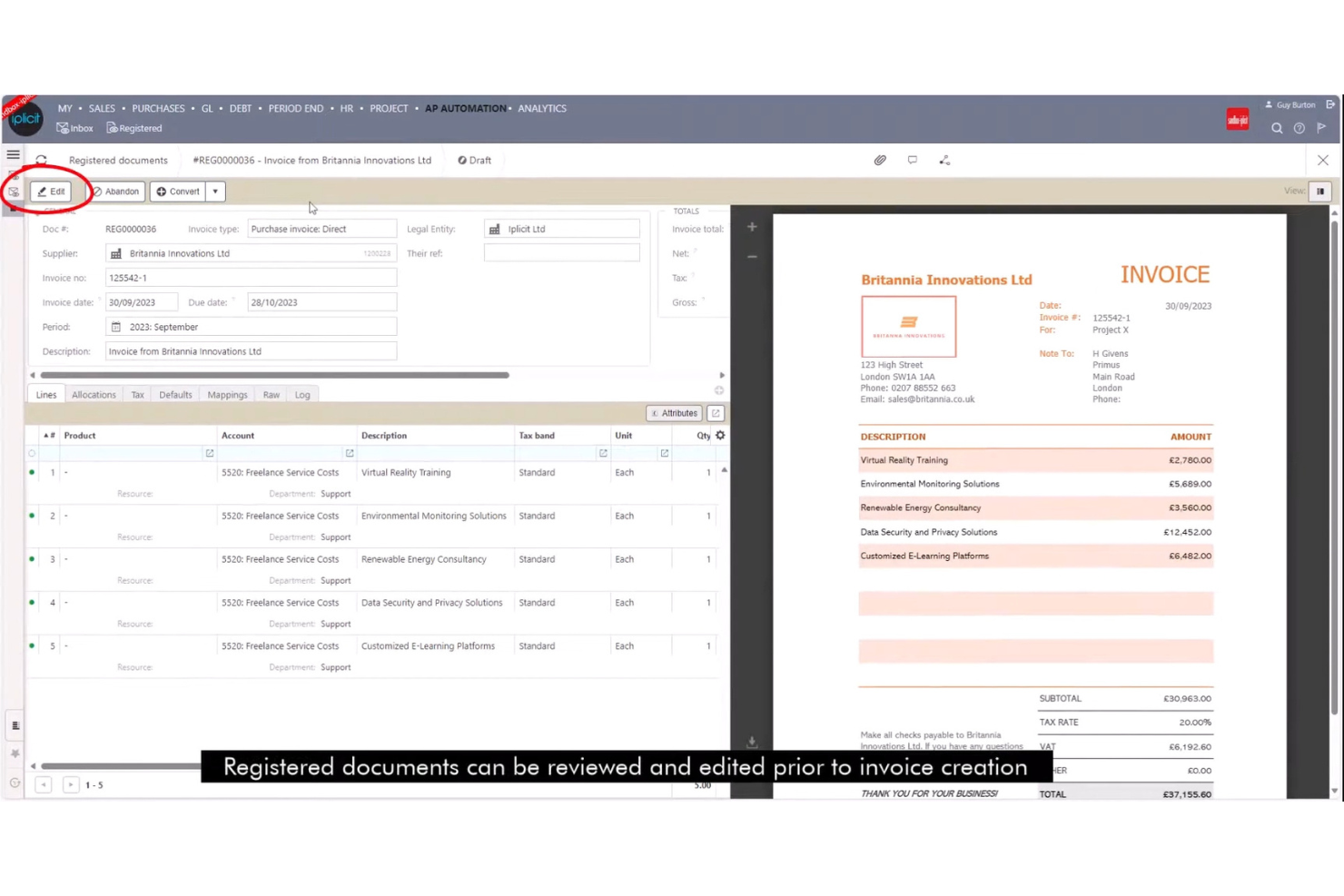 iplicit screenshot - Le 10 migliori alternative a Sage Intacct recensite nel 2026