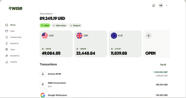 Wise screenshot - 10 Beste alternatieven voor Deel beoordeeld in 2026