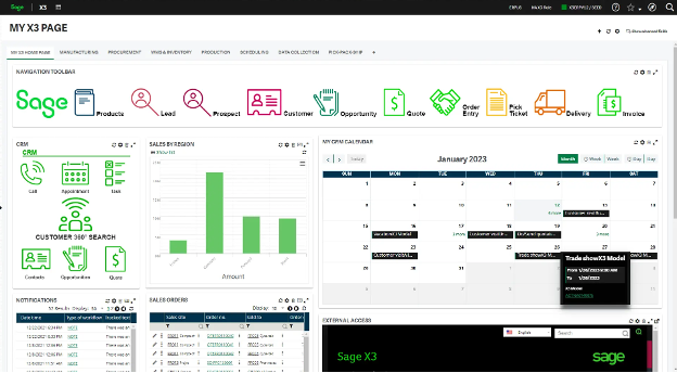 Sage X3 screenshot - Le 10 migliori alternative a SAP ERP recensite nel 2026
