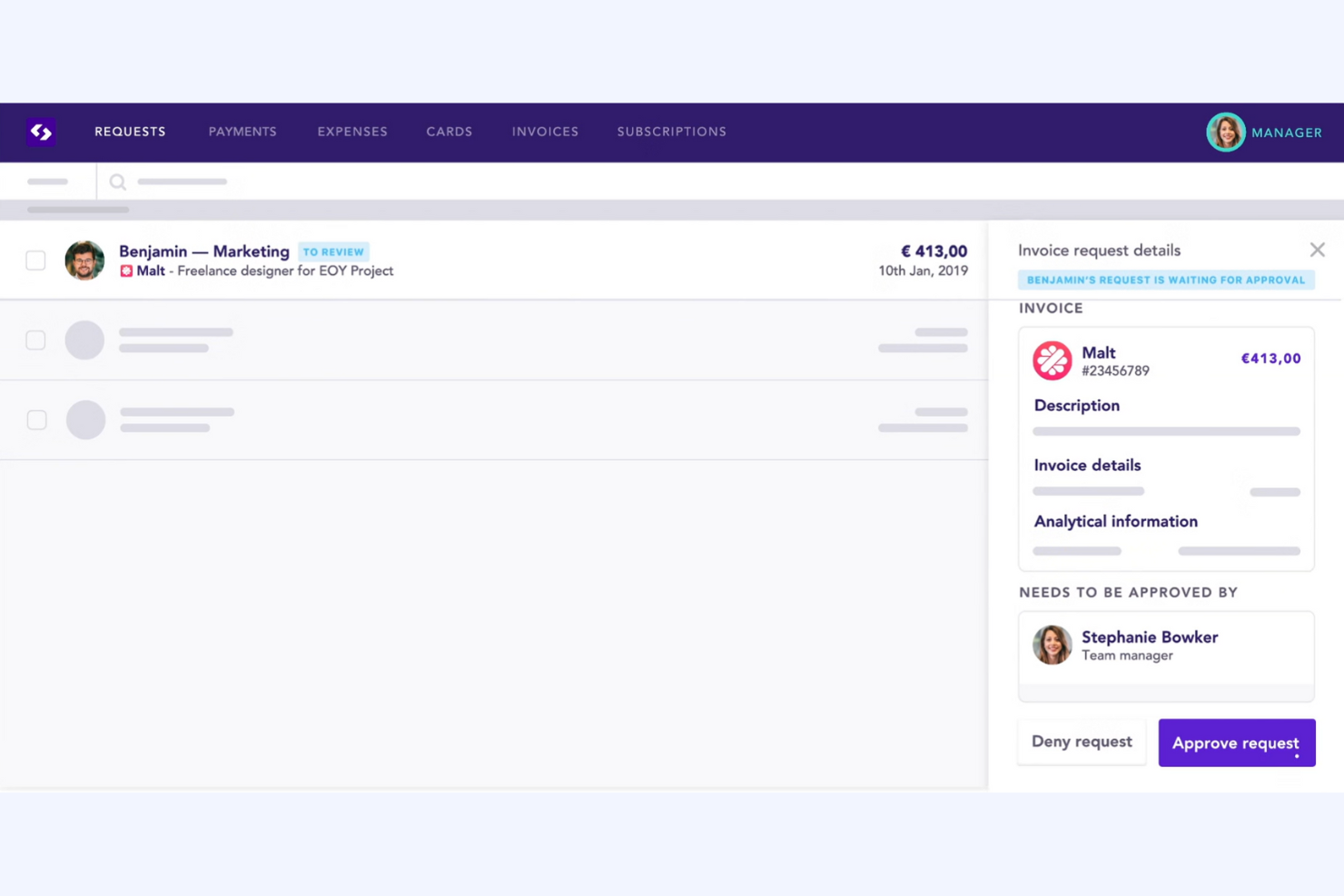 Spendesk screenshot - Las 10 mejores alternativas a Melio para la automatización de cuentas por pagar en 2026