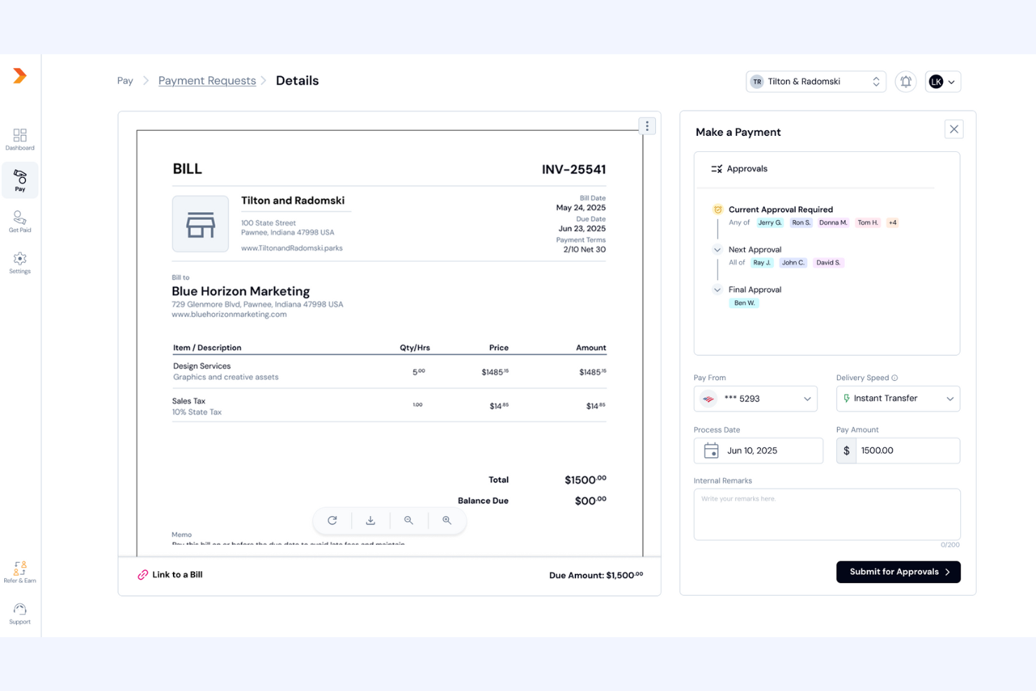 Forwardly screenshot - Las 10 mejores alternativas a Melio para la automatización de cuentas por pagar en 2026
