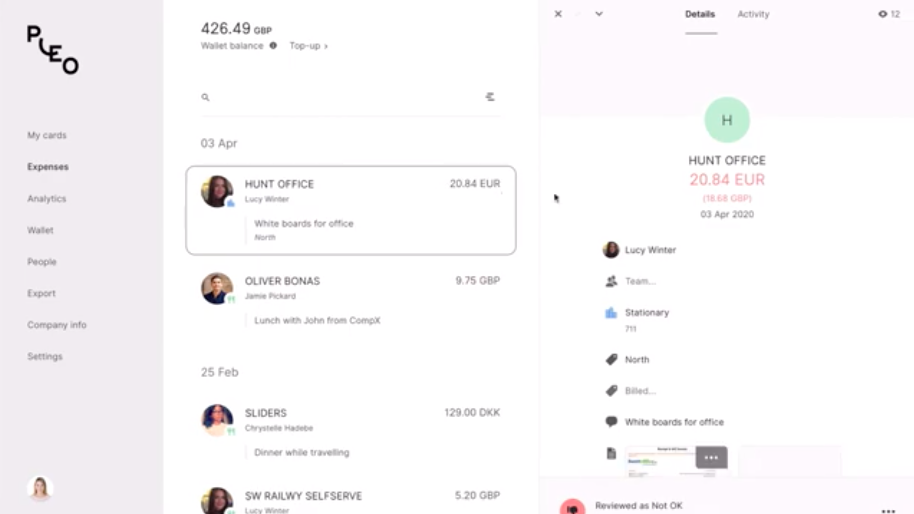 Pleo screenshot - 25 Best Expense Report Software Reviewed in 2026
