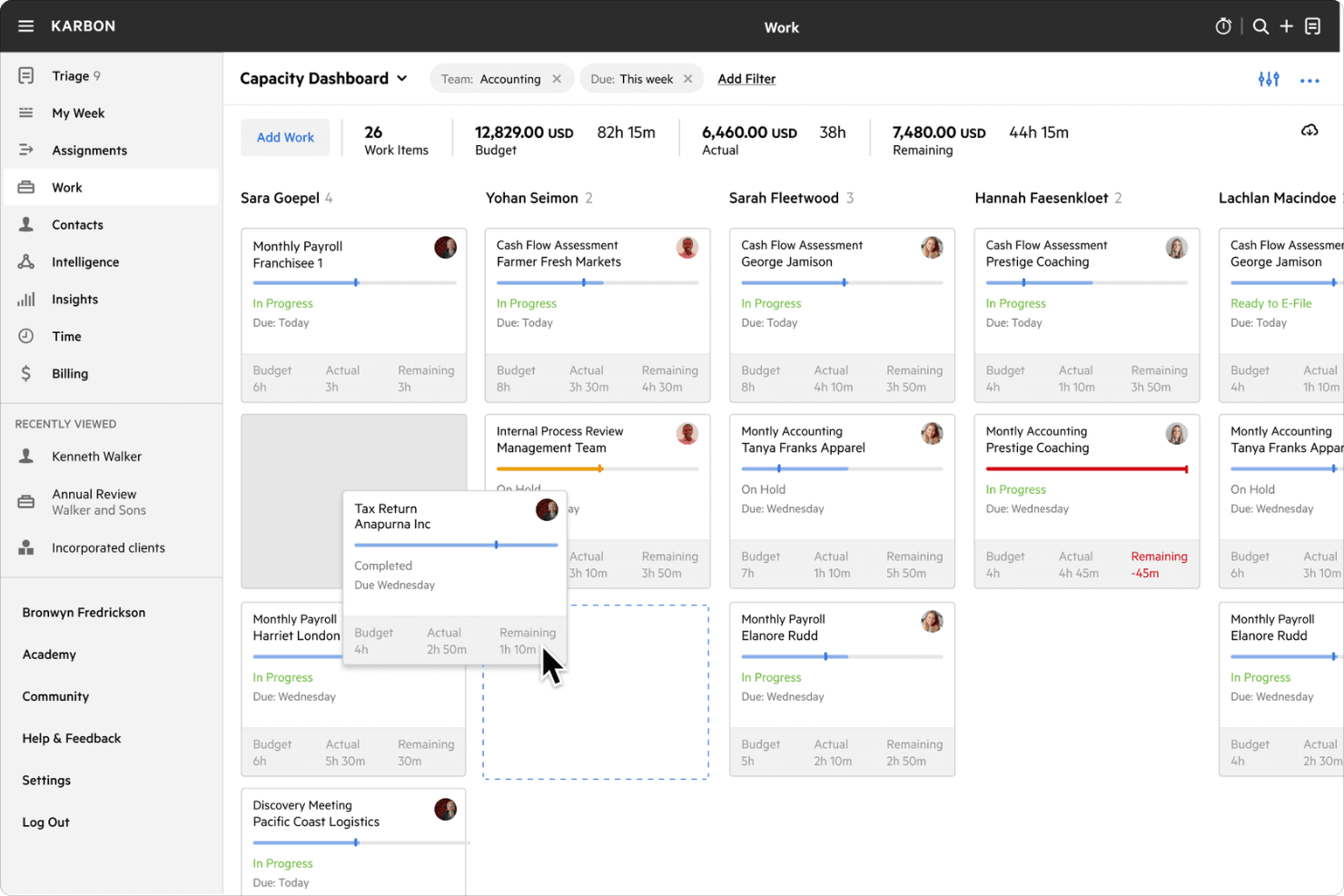 Karbon screenshot - 10 Best Accounting Workflow Management Software for 2026