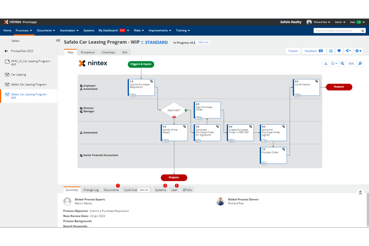 Nintex screenshot - Las 10 mejores soluciones de gestión de contratos revisadas en 2026
