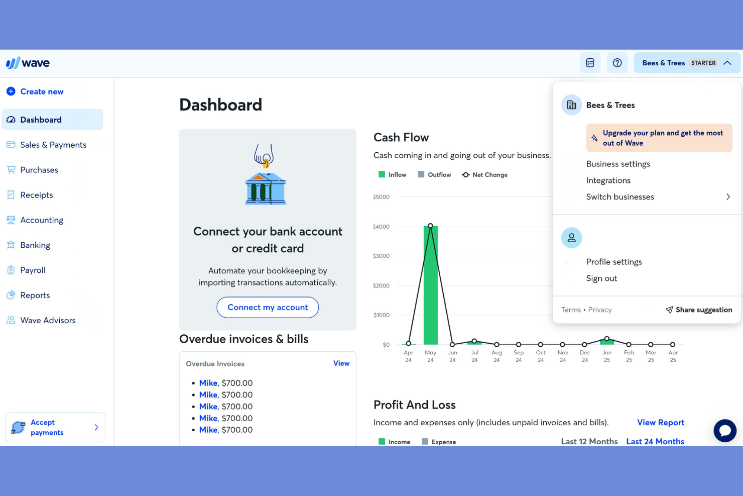 Wave screenshot - 10 Best Cheap Accounting Software Reviewed In 2026