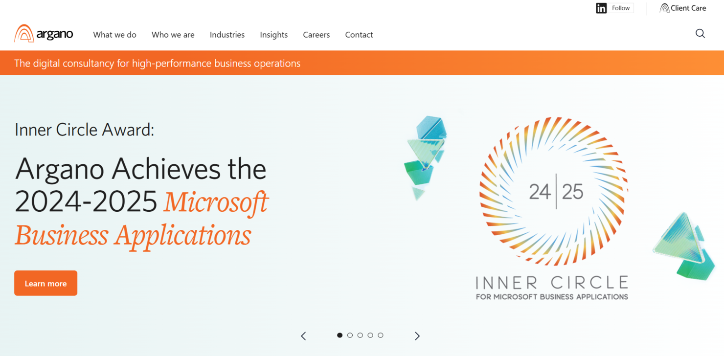 Argano screenshot - 17 Best Microsoft Dynamics Resellers Reviewed in 2026