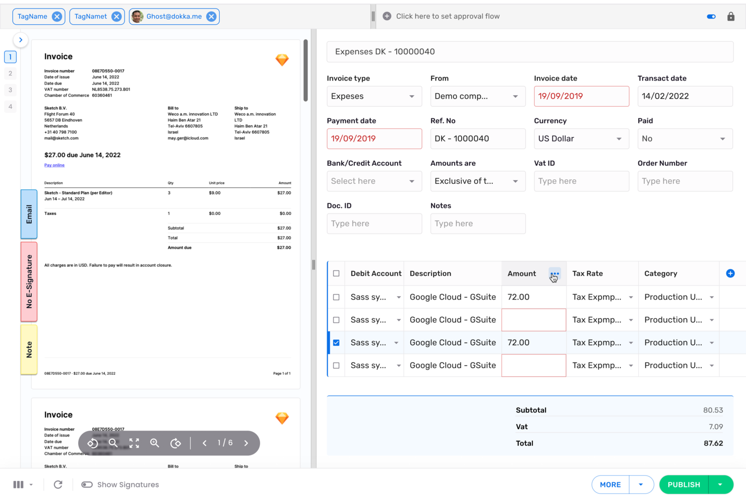 DOKKA screenshot - 21 Best Account Reconciliation Software Reviewed In 2026