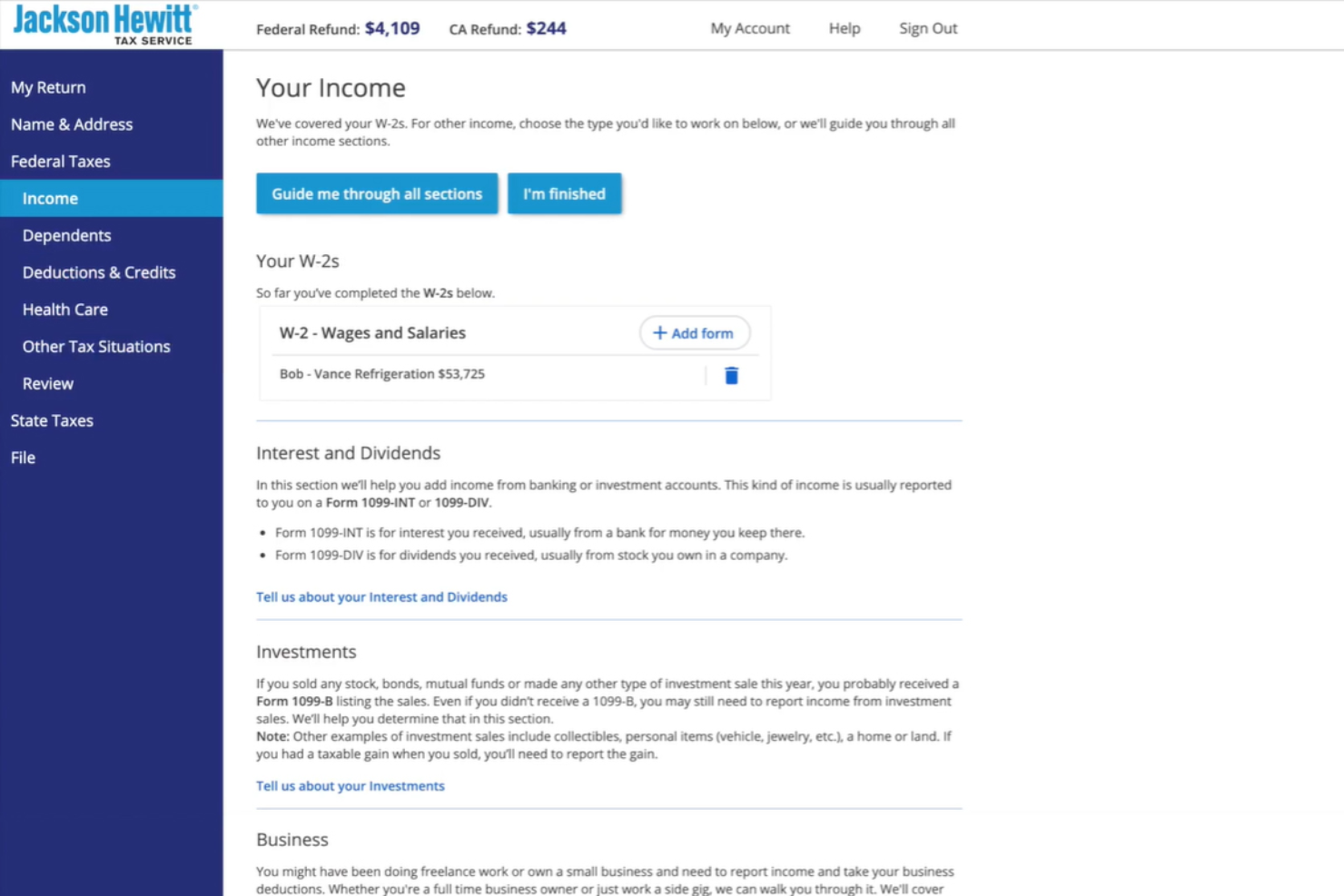 Jackson Hewitt screenshot - 13 Best Small Business Tax Software Reviewed in 2026