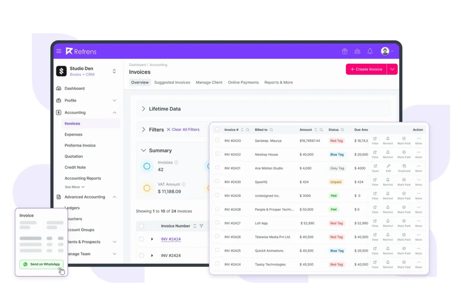 Refrens screenshot - 13 Best Financial Analysis Software for Small Businesses Reviewed in 2026