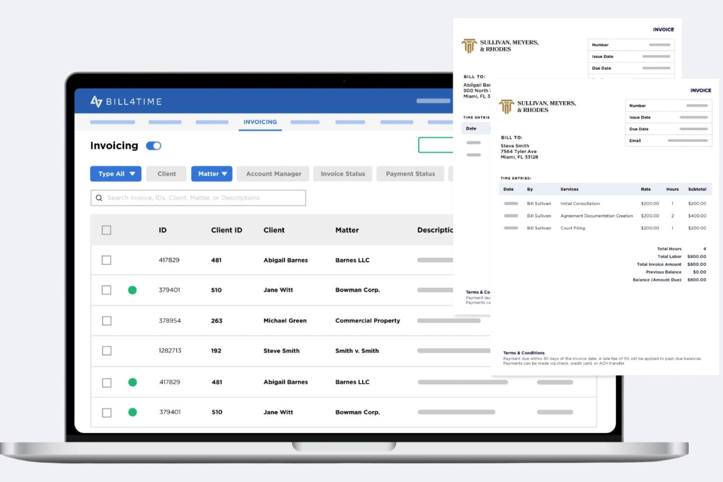 Bill4time screenshot - 14 Meilleurs Logiciels de Facturation et de Gestion de Factures Passés en Revue en 2026
