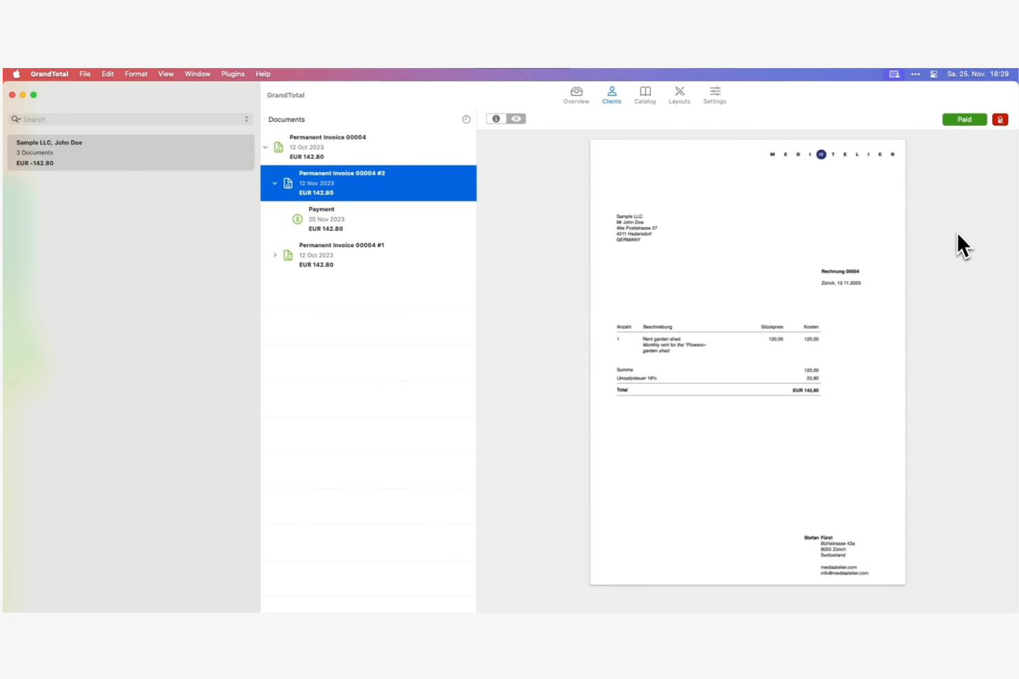 GrandTotal screenshot - 16 Best Billing Software for Mac Reviewed in 2026