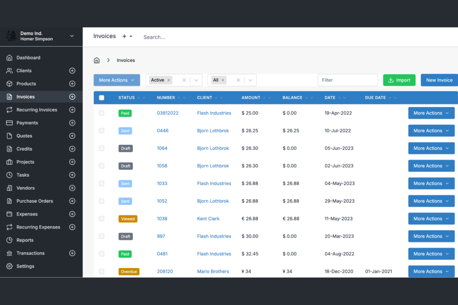 Invoice Ninja screenshot - 12 Best Contractor Invoicing Software Reviewed in 2026
