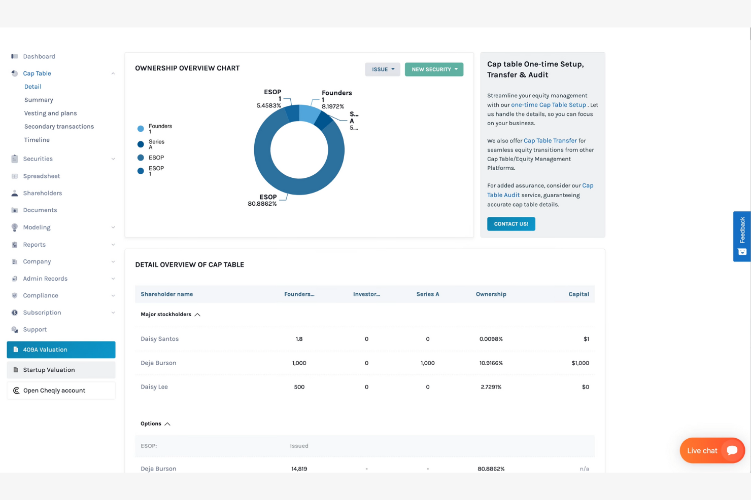 Eqvista screenshot - 14 Best Cap Table Management Software Reviewed in 2026