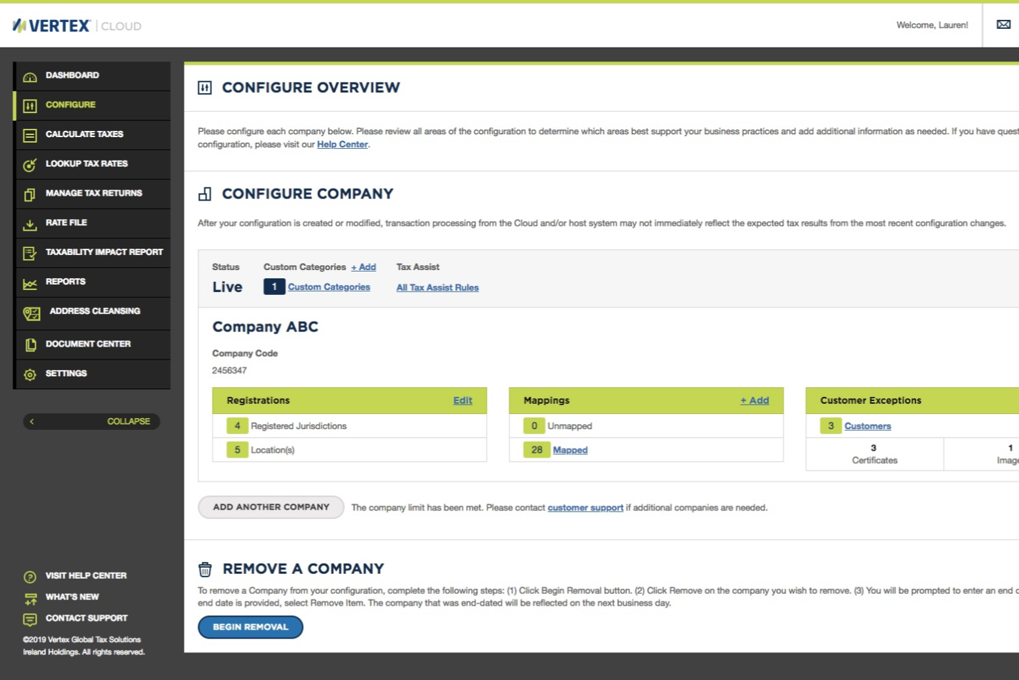 Vertex screenshot - 12 Best Sales Tax Compliance Software Reviewed in 2026