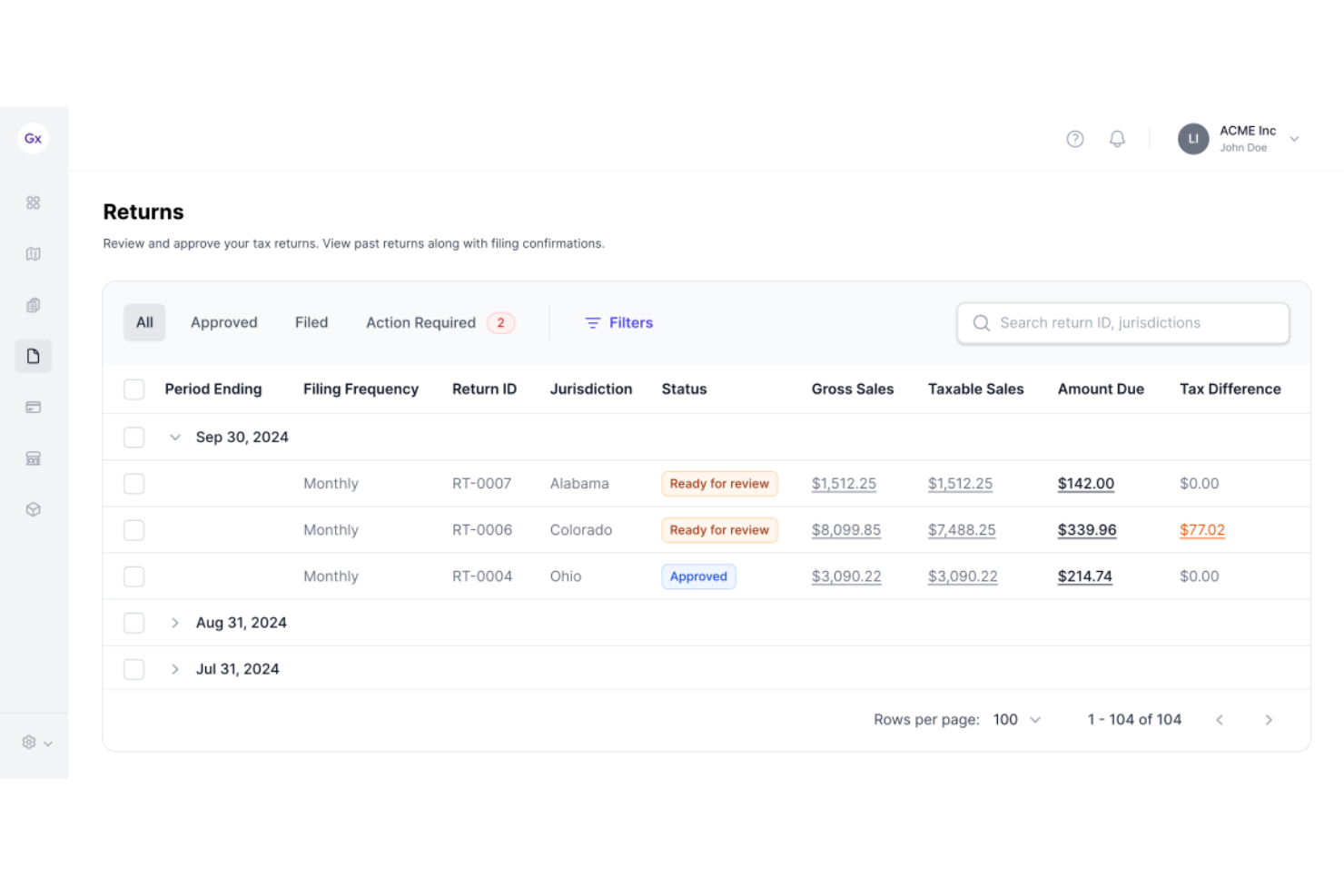 Galvix screenshot - 12 Best Sales Tax Compliance Software Reviewed in 2026