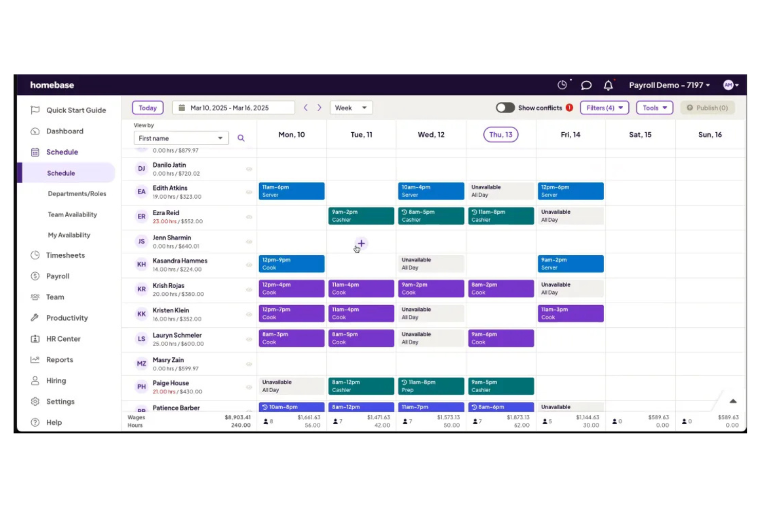Homebase screenshot - 14 Rippling Alternativen für 2026