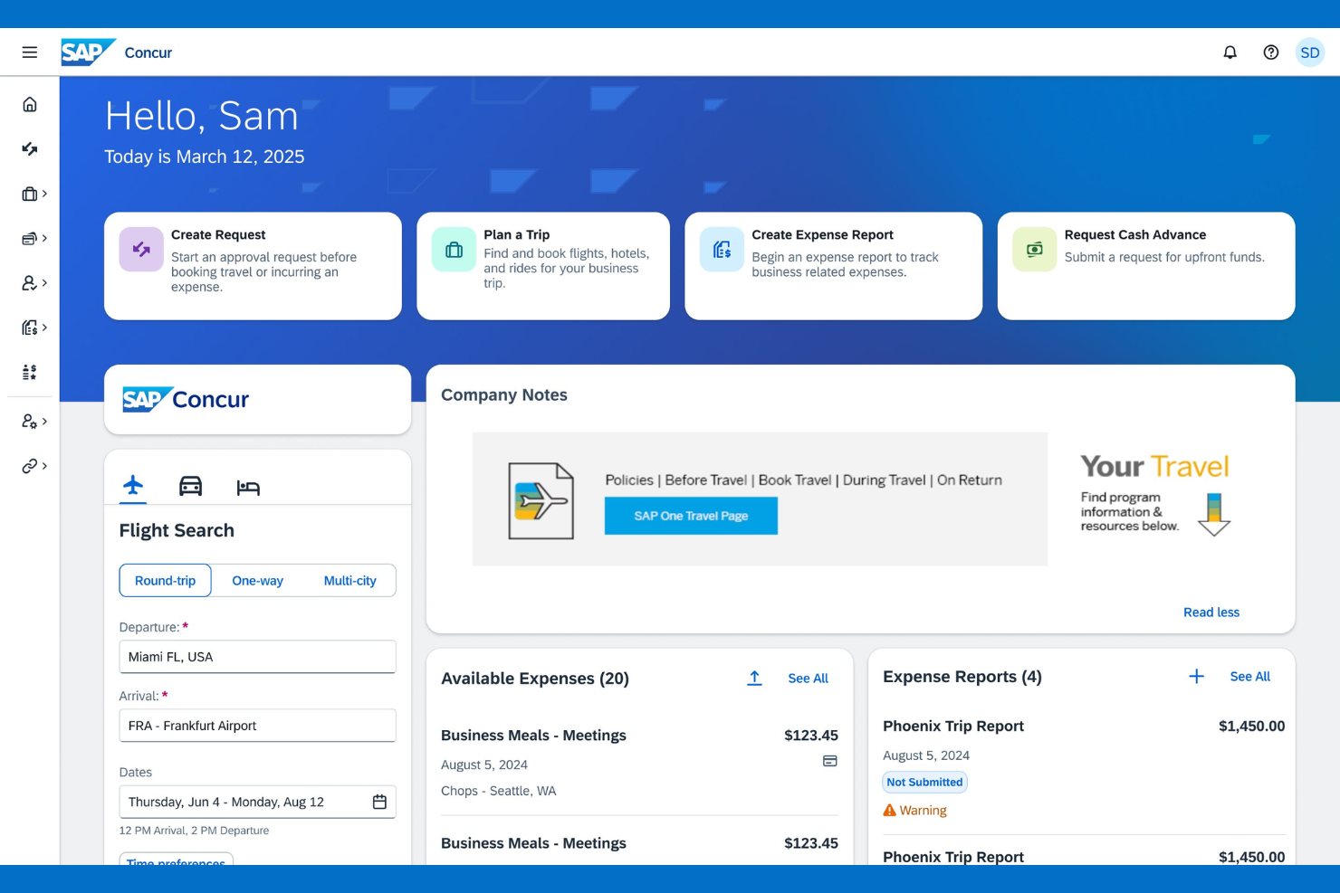 SAP Concur screenshot - 14 Best Expense Management Software for Small Businesses for 2026