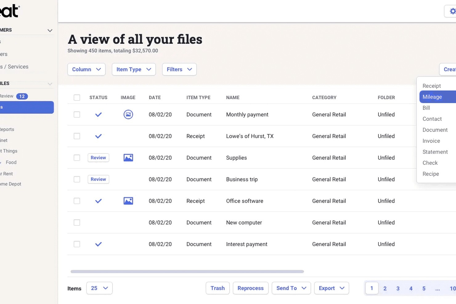 Neat screenshot - 15 Best Receipt Management Software in 2026