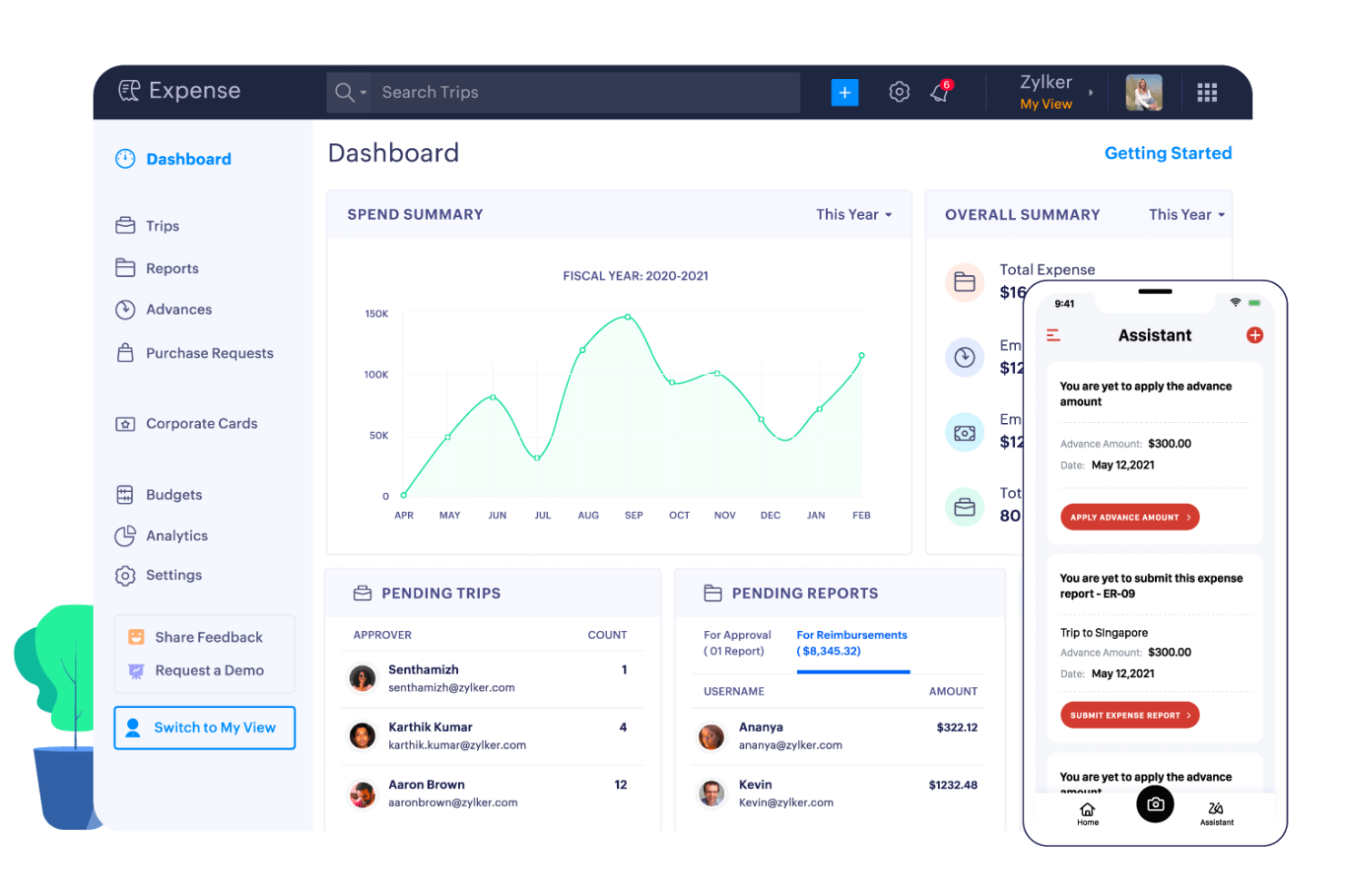 Zoho Expense screenshot - 13 Expense Management Software Options for Healthcare in 2026