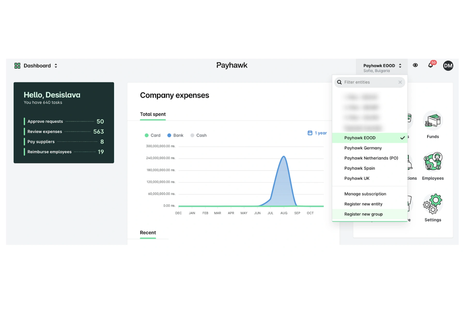 Payhawk screenshot - 13 Credit Card Expense Management Software for 2026