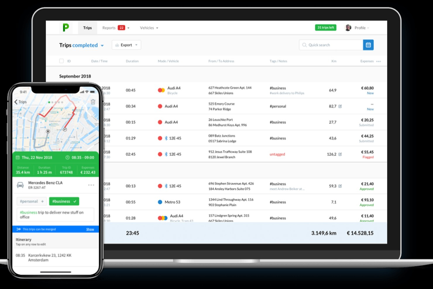 Psngr screenshot - 13 Mileage Tracking Software for 2026