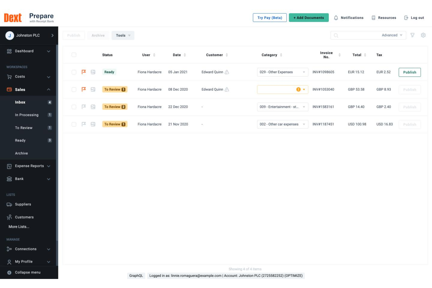 Dext screenshot - 13 Construction Expense Trackers for 2026