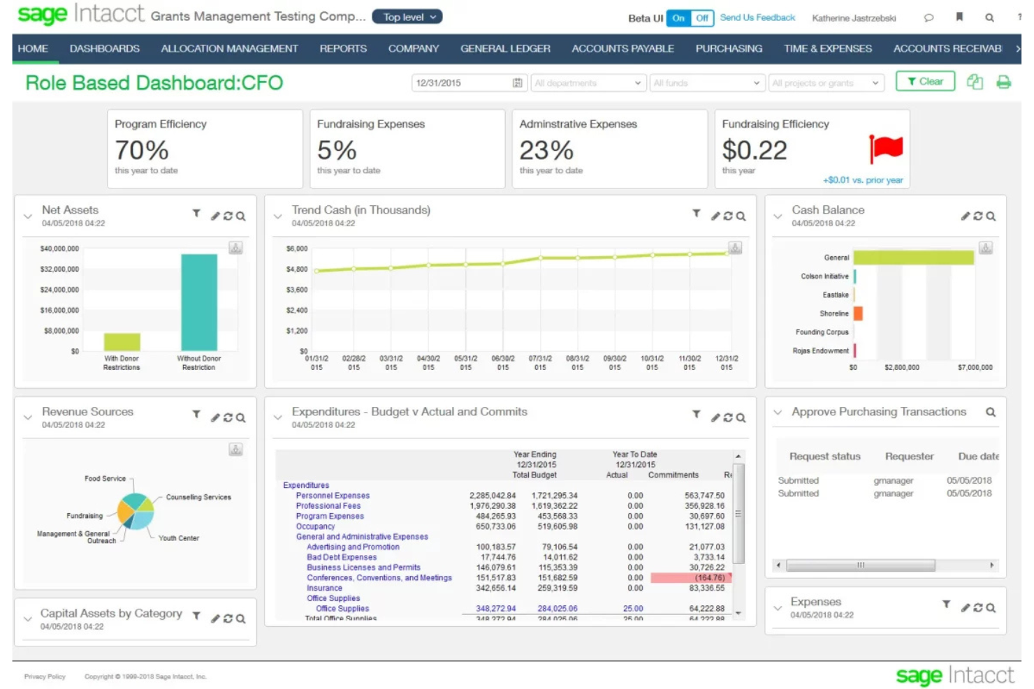 Sage Intacct screenshot - 15 Best Expense Management Software for Nonprofits in 2026