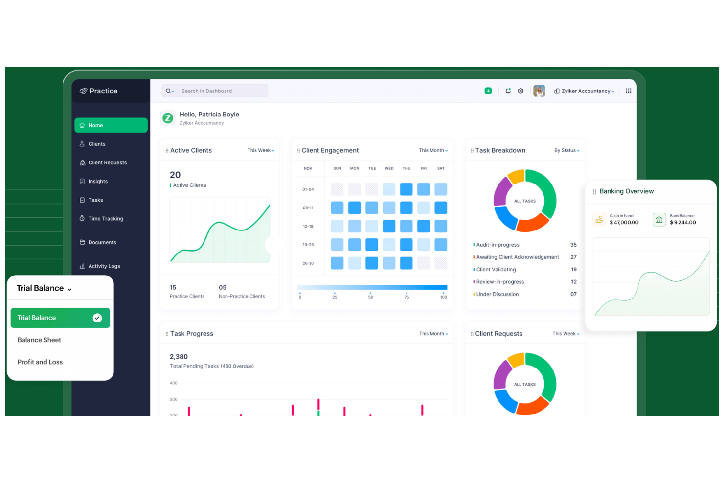 Zoho Practice screenshot - 17 TaxDome Alternatives Picked for 2026 for Accounting Firms