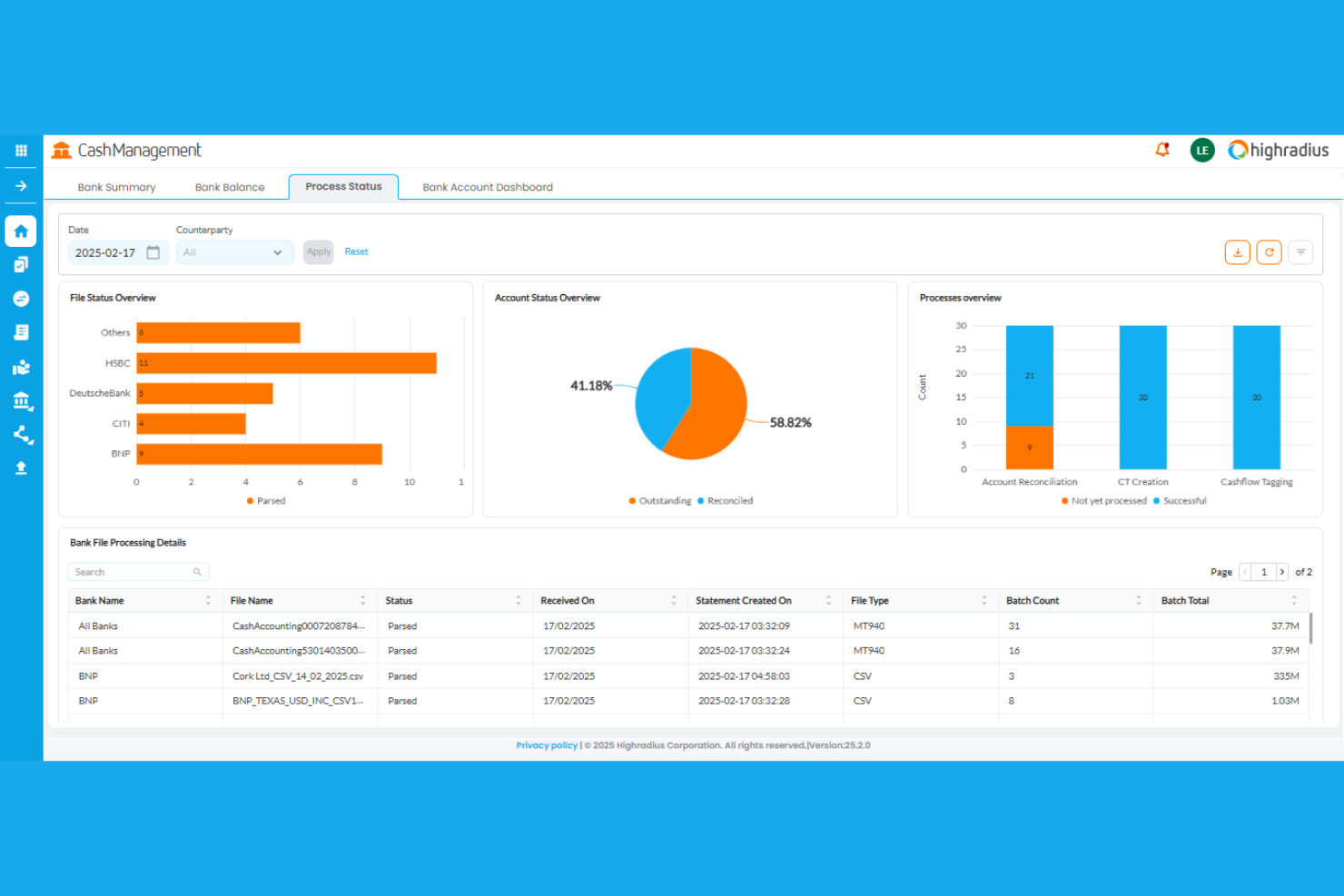 HighRadius screenshot - 17 Treasury Management Software Solutions for 2026