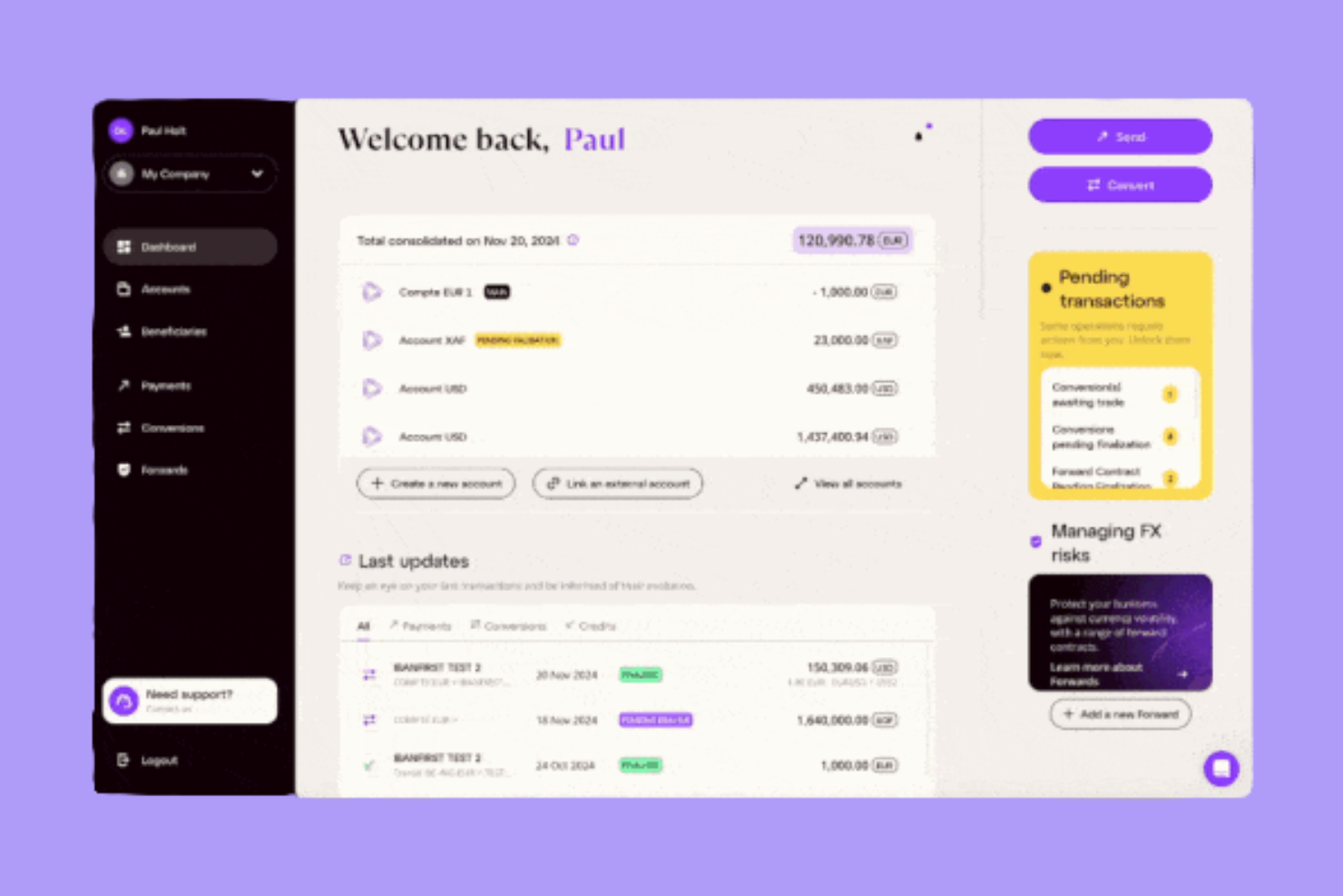 iBanFirst screenshot - 21 Wise Alternatives Picked for 2026 for Global Business Payments