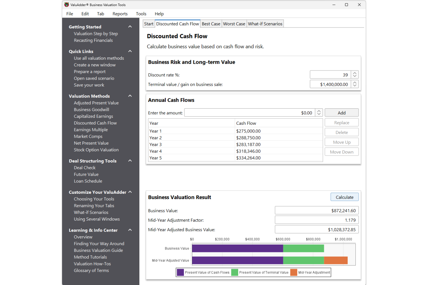 ValuAdder screenshot - 11 Best Business Valuation Software for 2026