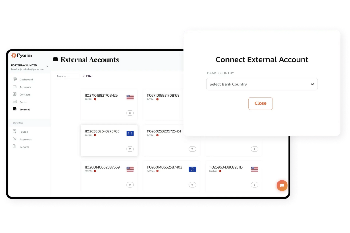 Fyorin screenshot - 17 Airwallex Alternatives for Global Business Payments in 2026