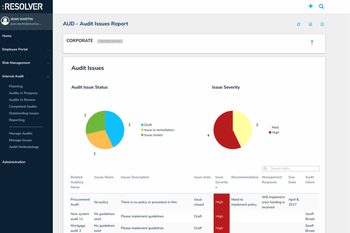 Resolver screenshot - 17 Best Internal Audit Management Software for 2026