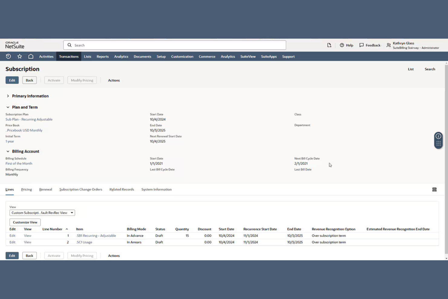 Oracle NetSuite SuiteBilling screenshot - 10 Best Enterprise Billing Software in 2026
