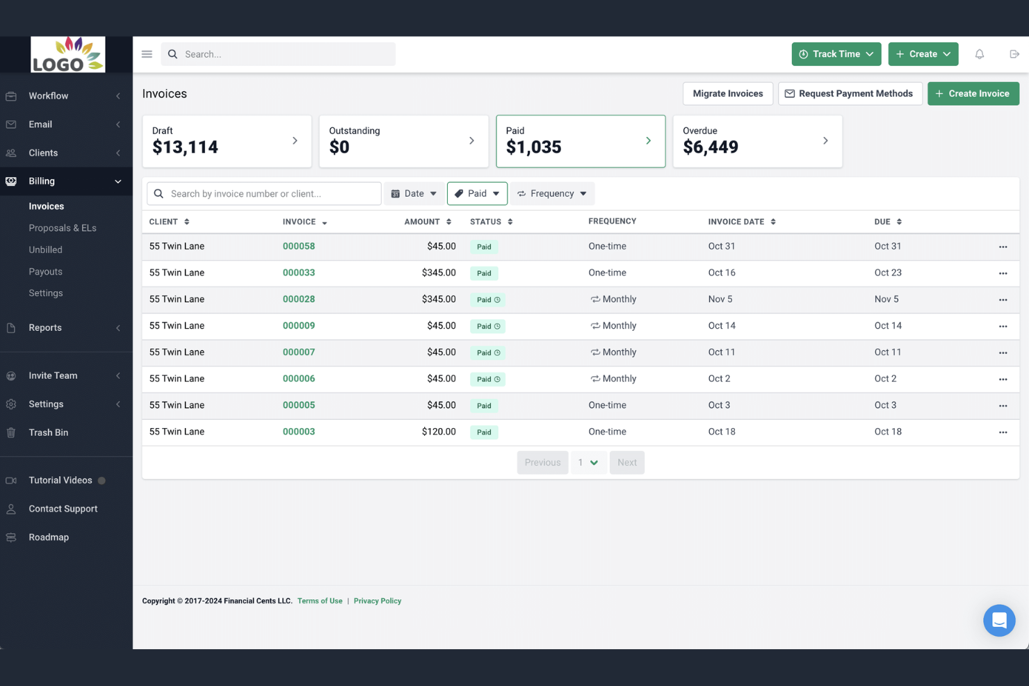 Financial Cents screenshot - 19 Best Client Billing Software in 2026