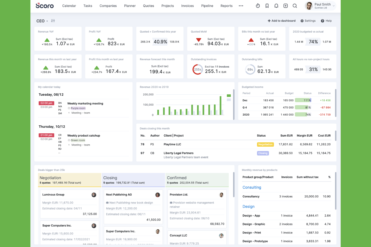 Scoro screenshot - 10 Best Billing Software for Professional Services in 2026