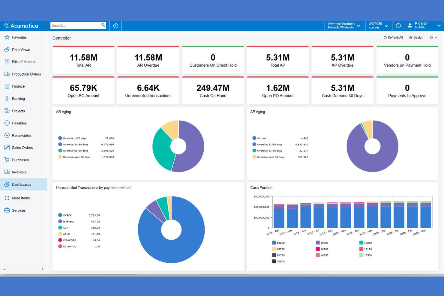 Acumatica screenshot - 10 Best Financial Reporting Software for Small Businesses in 2026