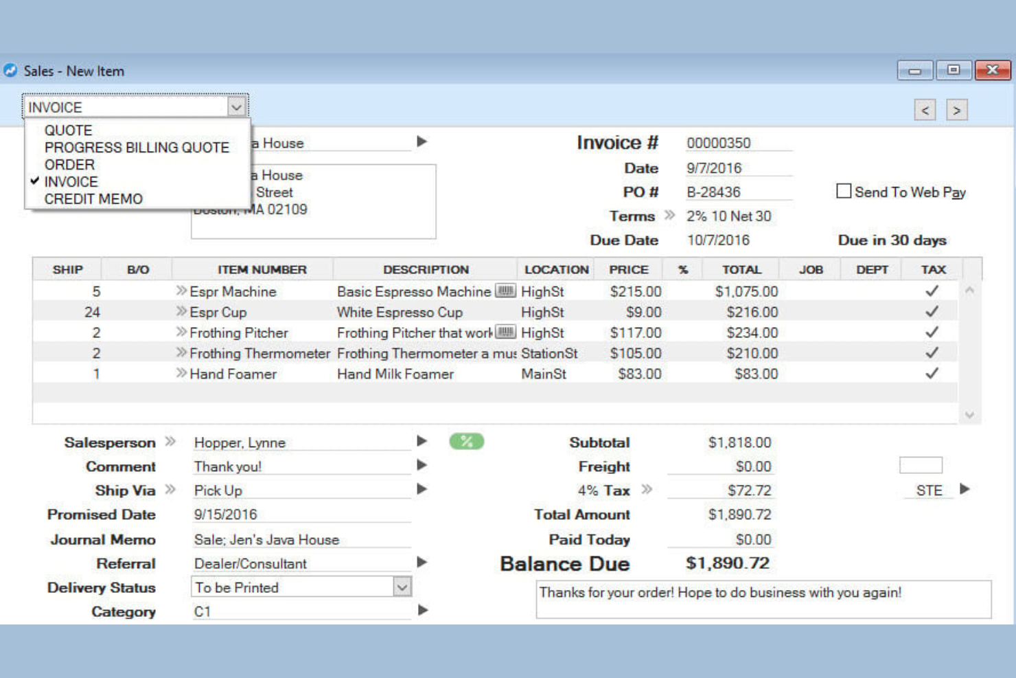 AccountEdge screenshot - 10 Best Financial Reporting Software for Small Businesses in 2026