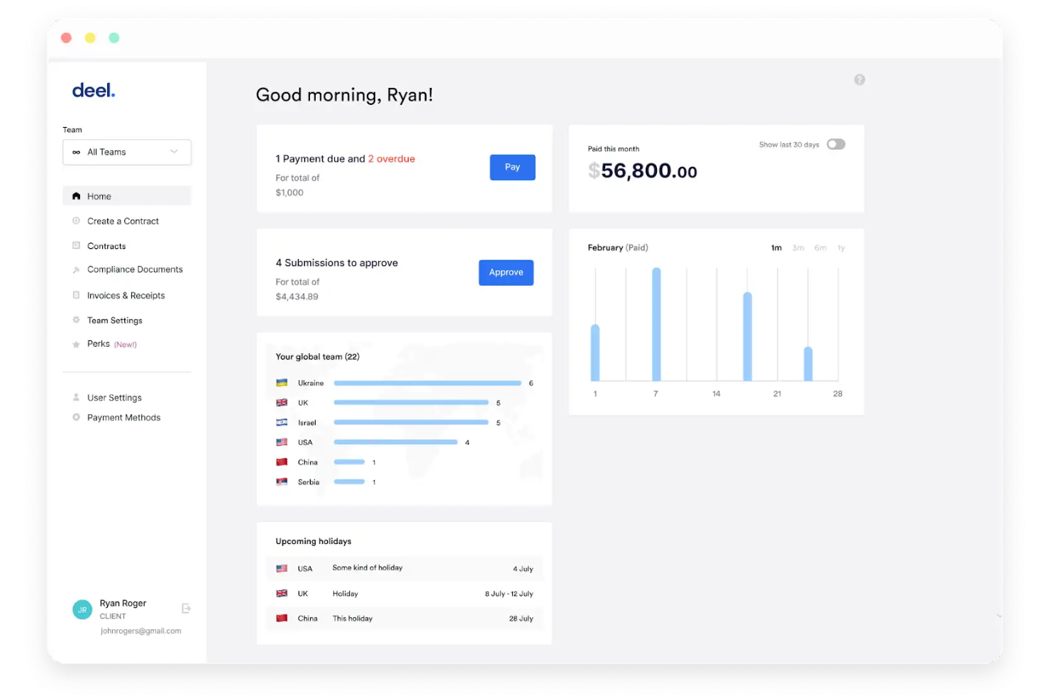 Deel Hire screenshot - 10 Best Employer of Record Services in 2026