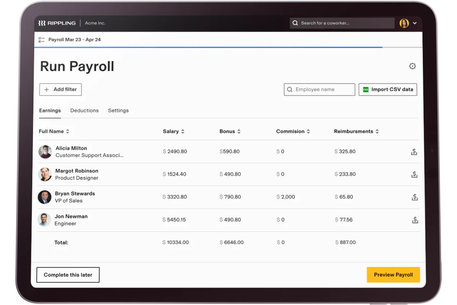 Rippling screenshot - 10 Best Employer of Record Services in 2026
