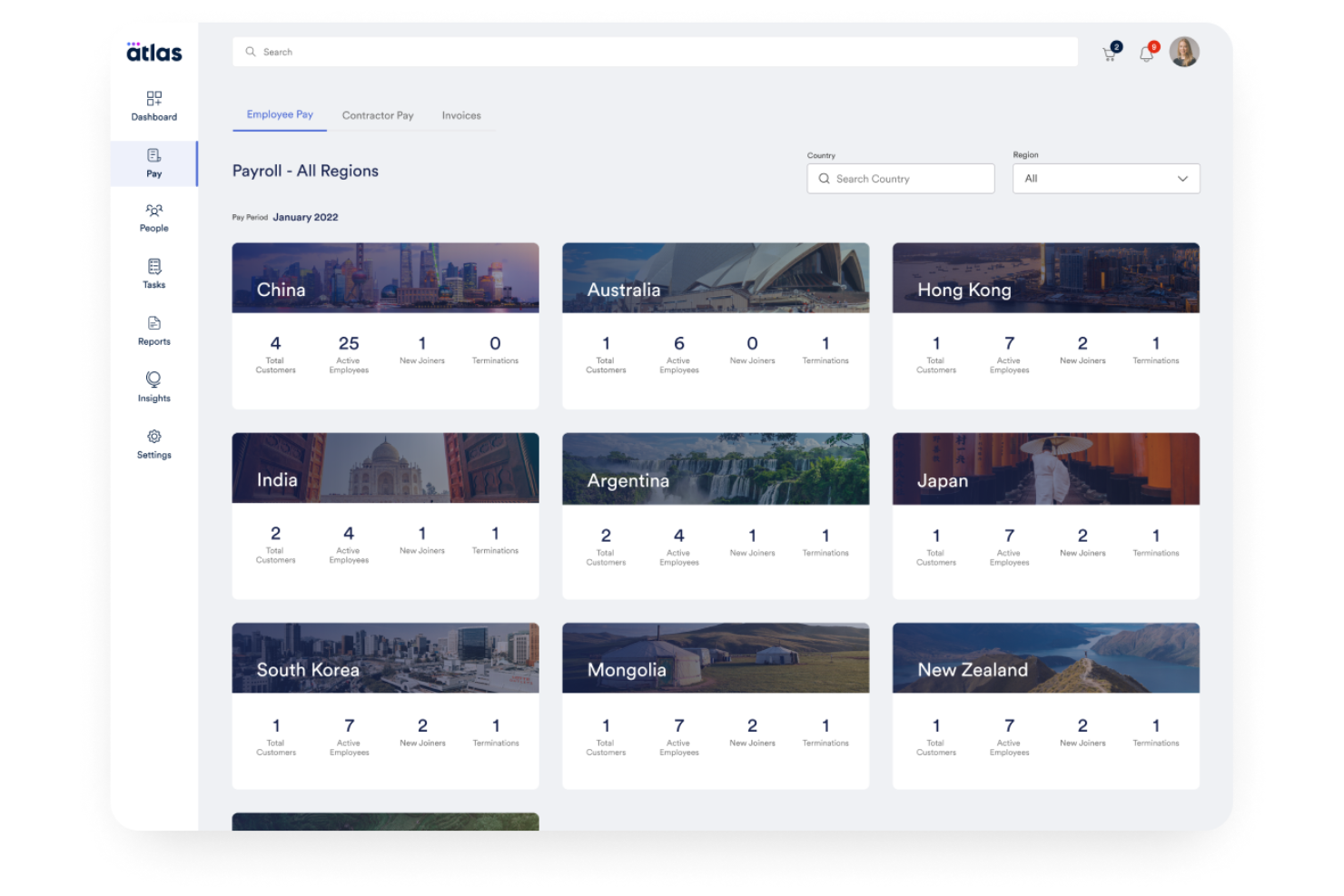 Atlas HXM screenshot - 10 Best Employer of Record Services in 2026