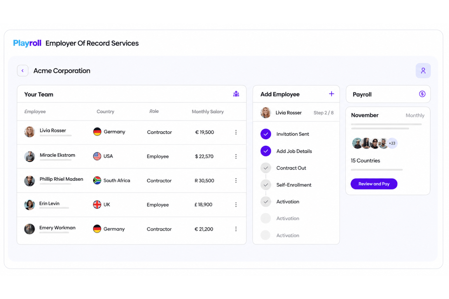 Playroll screenshot - 10 Best Employer of Record Services in 2026