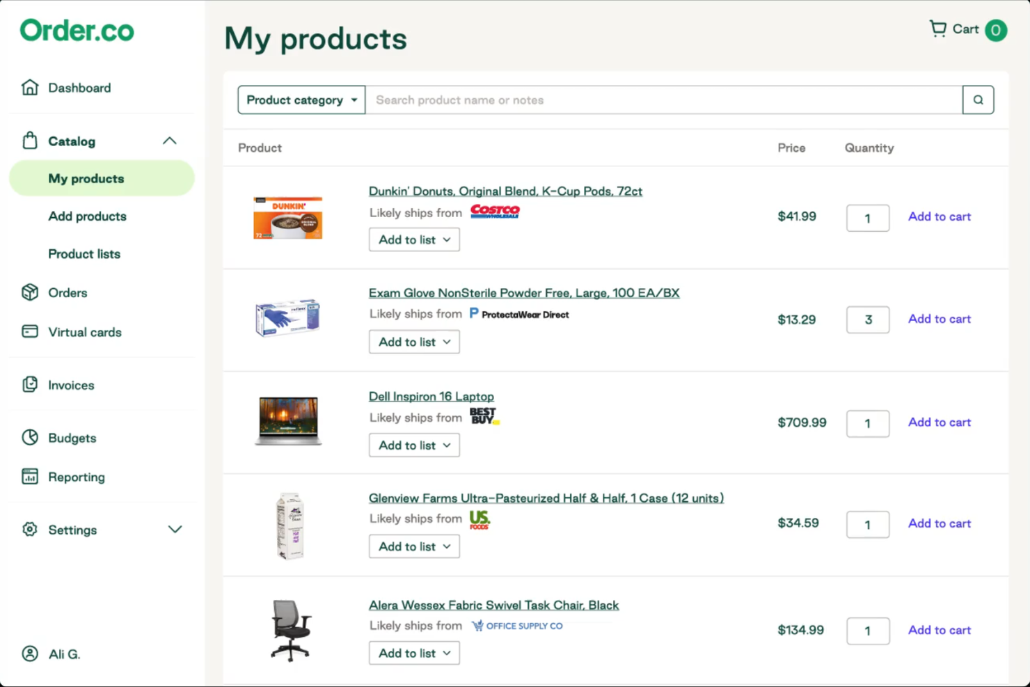 Order.co screenshot - 10 Best Procurify Alternatives In 2026