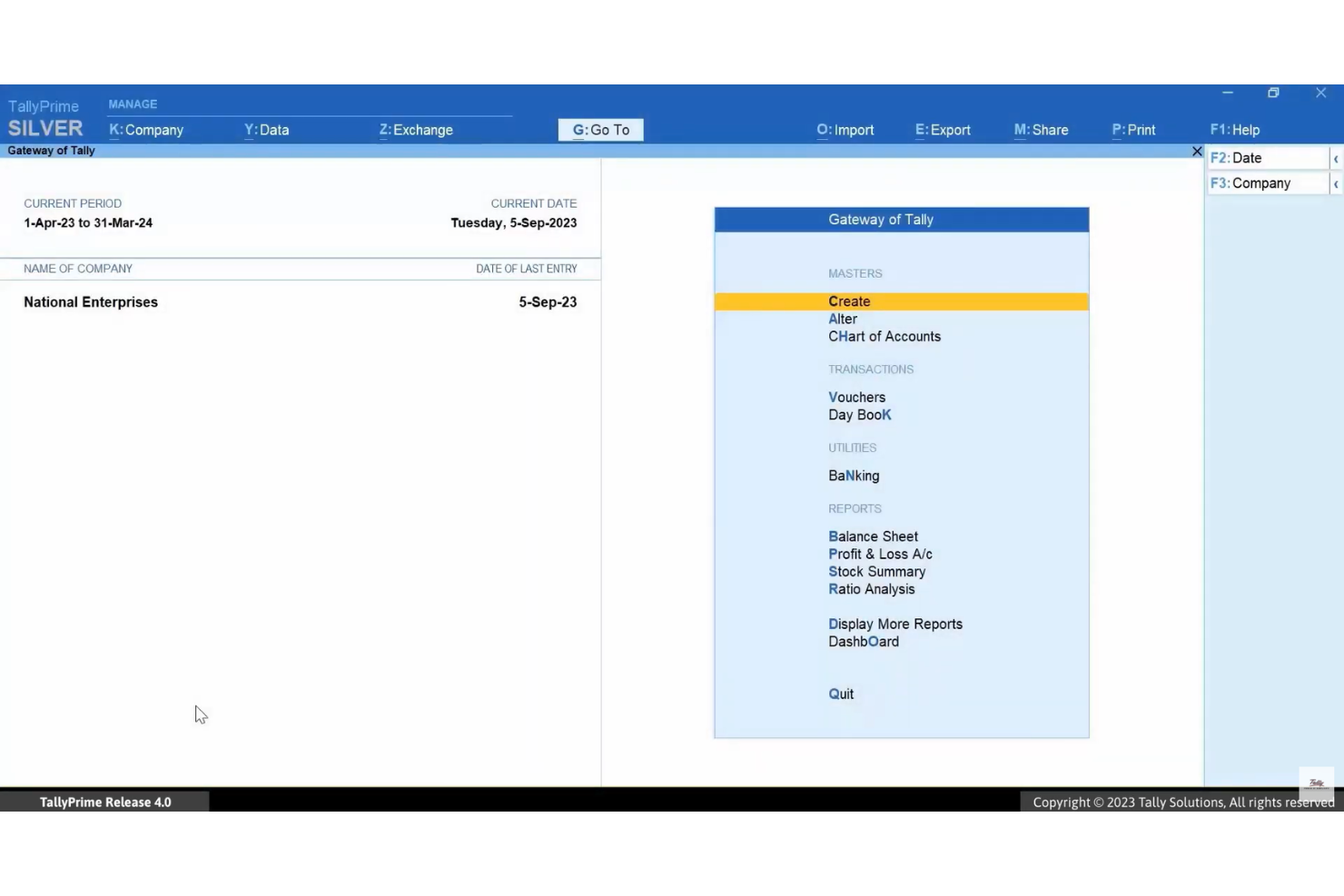TallyPrime manages accounting, inventory, and compliance in one ERP system.