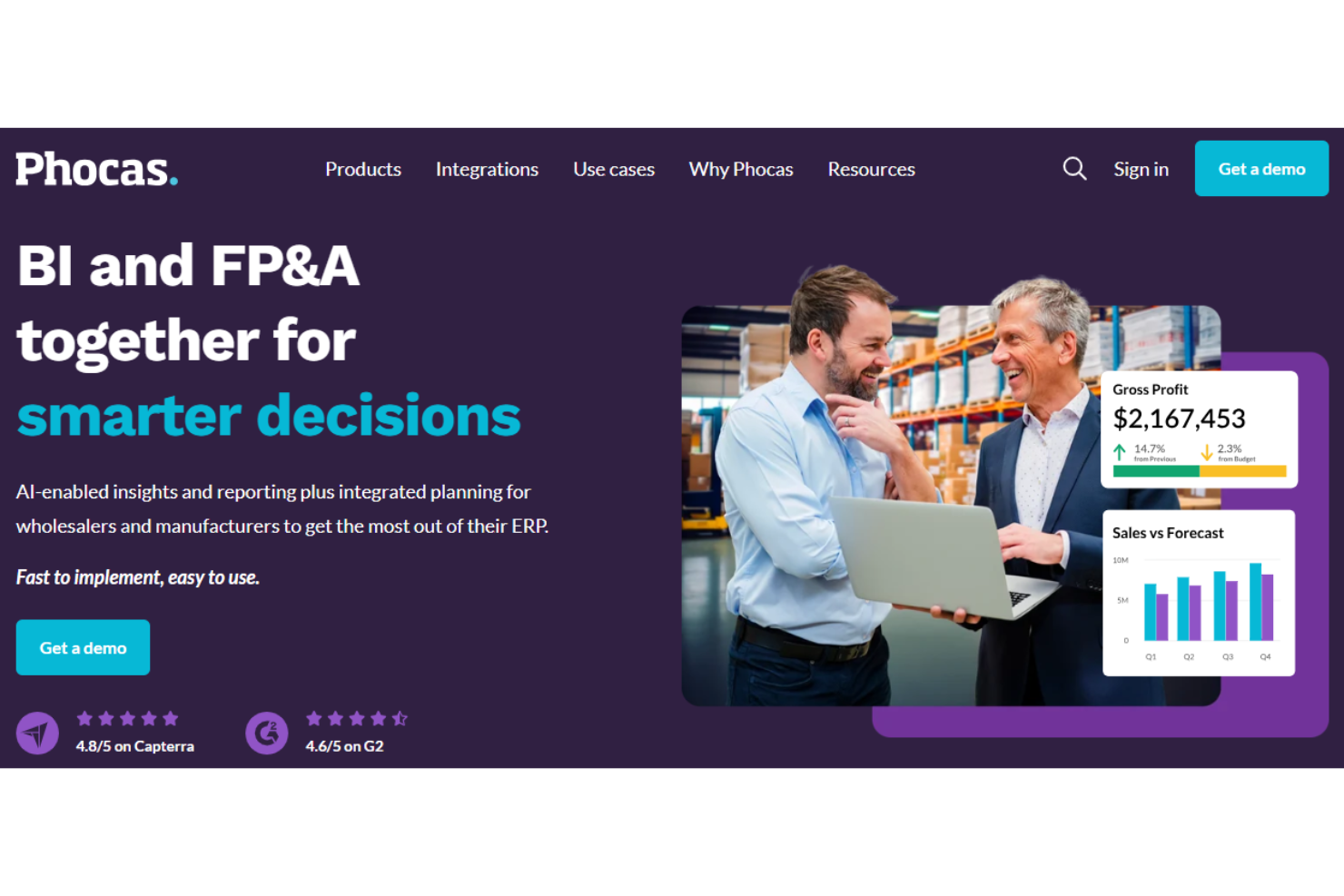 Phocas is a user-friendly BI tool ideal for mid-sized to large businesses.