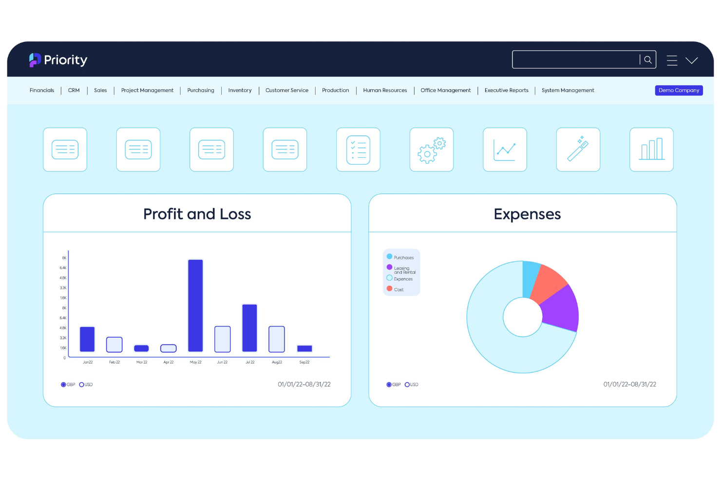 Priority ERP streamlines operations, reporting, and finance in one system.