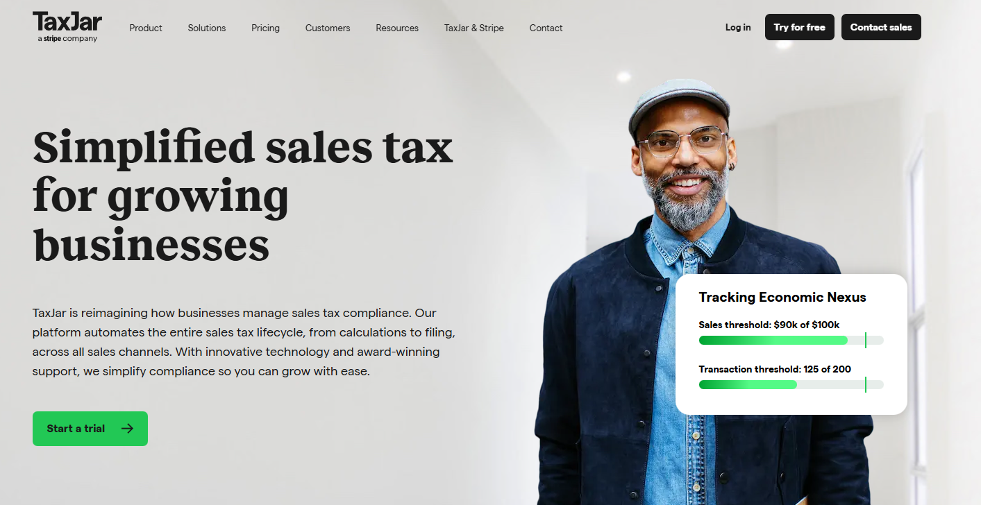 TaxJar automates sales tax tracking, filing, and compliance for businesses.