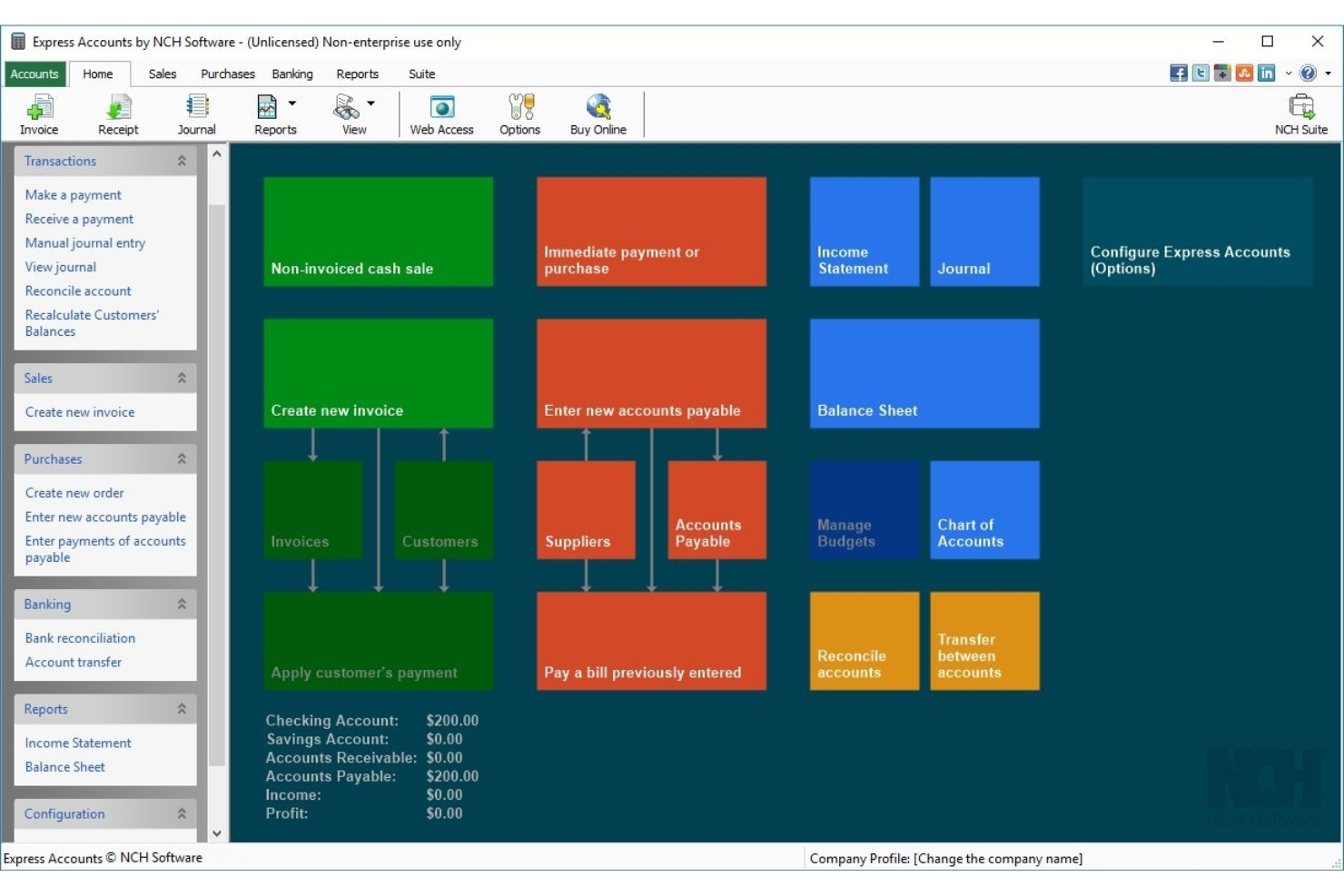 Express Accounts handles bookkeeping, billing, and reports for small businesses.