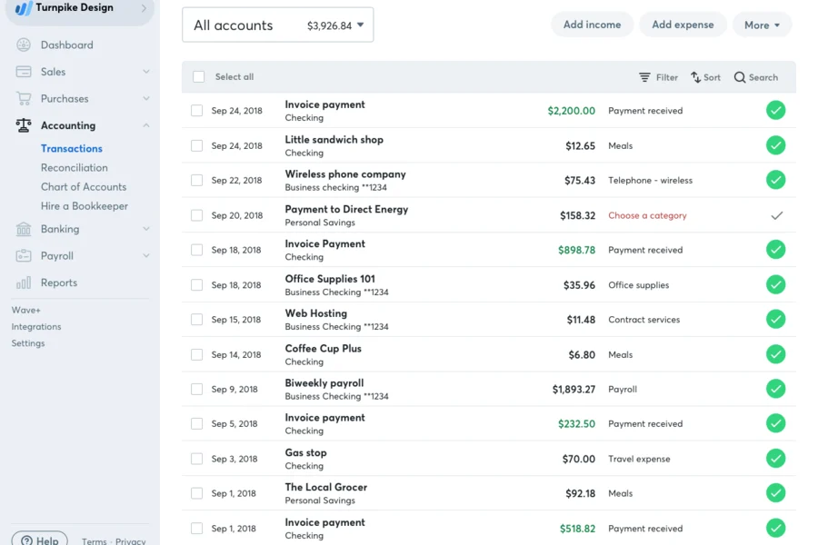 Wave is a simple accounting tool for freelancers and small businesses.